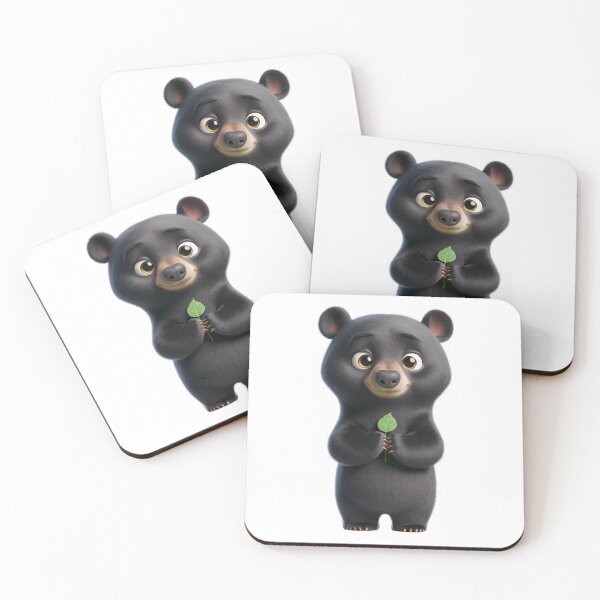 Item preview, Formosan Bear with green leaf designed and sold by CritterManiaUK.