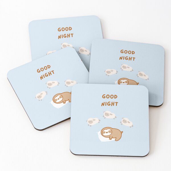 Item preview, Good Night Sleeping Sheep Sloth designed and sold by theslothinme.