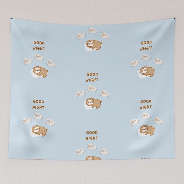 Item preview, Good Night Sleeping Sheep Sloth designed and sold by theslothinme.
