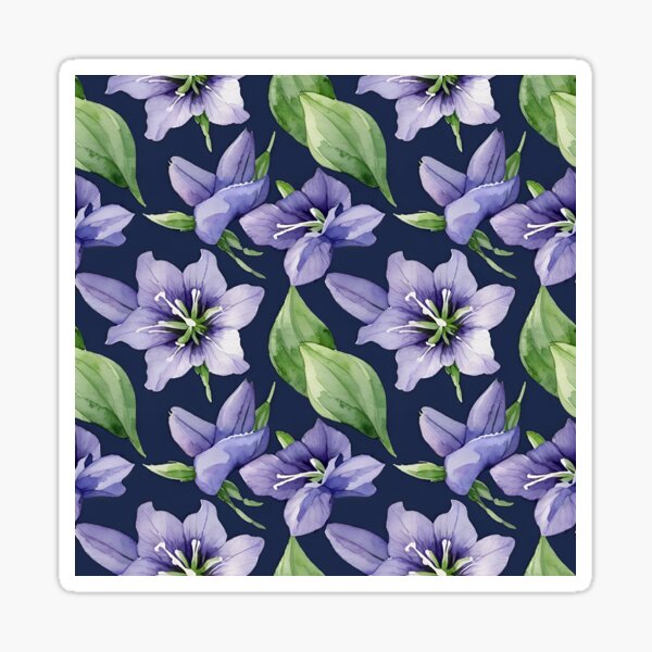 Aperçu de l'œuvre Campanules violettes créée et vendue par Ms. Counterclockwise.