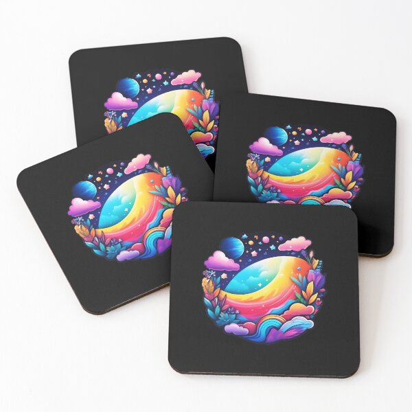 Item preview, colorful rainbow space landscape designed and sold by Cosmicreations1.
