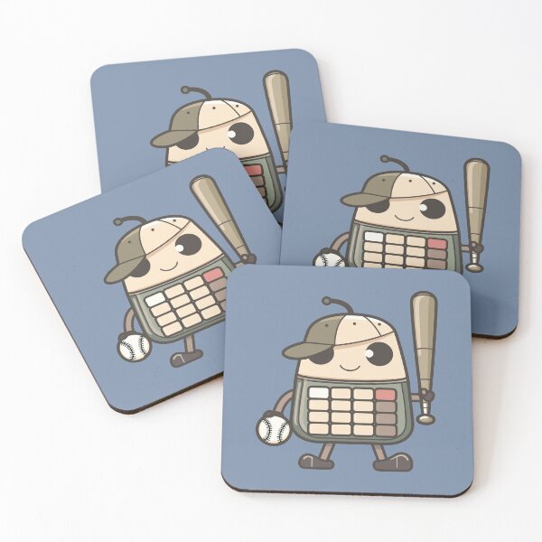 Item preview, Calculator character with baseball bat and ball designed and sold by FWLKIT.
