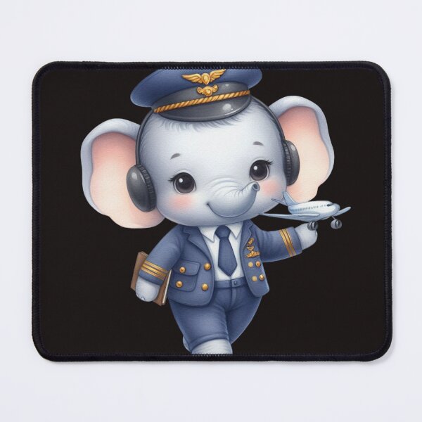 Item preview, Funny cartoon elephant pilot! designed and sold by fribabywonder.