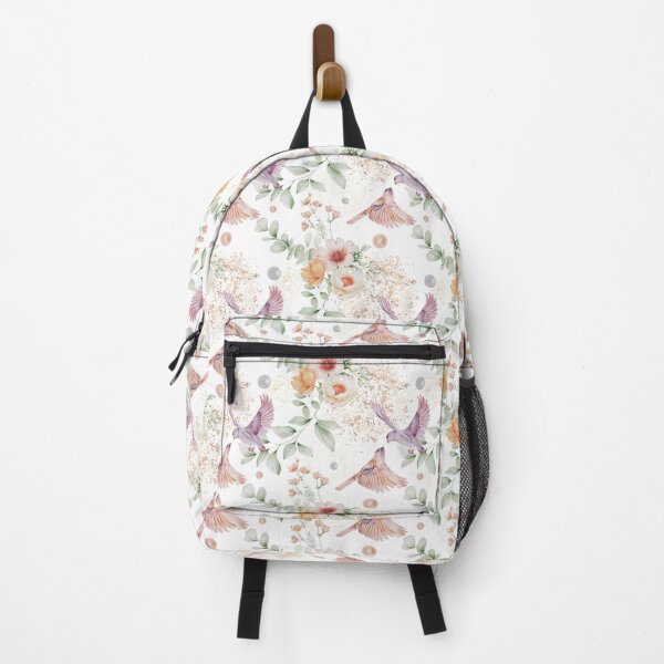 Item preview, Beautiful Spring Pattern, Lavender Birds, Peach Flowers designed and sold by Jaydee001.