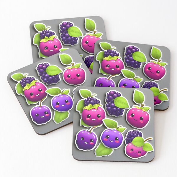 Item preview,  kawaii Blackberry fruit designed and sold by krishnajit22.