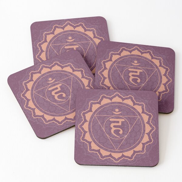 Item preview, Throat Chakra Mandala - Beet + Coral designed and sold by Irene Estelle.