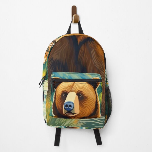 Item preview, Cute Grizzly Bear Family Crossing River Bend designed and sold by sportsimpact.