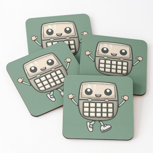 Item preview, Animated calculator character with running sneakers designed and sold by FWLKIT.