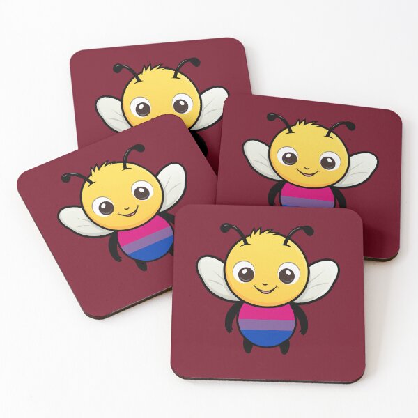 Item preview, Cute Bisexual Pride Flag Bee, Subtle Kawaii Bisexual Bee Design designed and sold by Travelslightly.