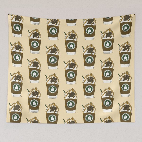 Item preview, Salted Caramel Mocha Pug-accino designed and sold by Shelby Large.