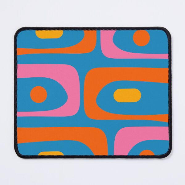 Item preview, Mid Century Modern Piquet Abstract Blue Orange Pink designed and sold by kierkegaard.