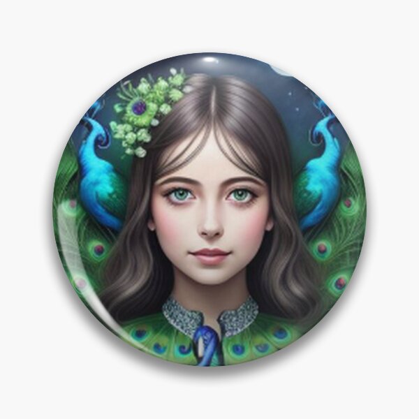 Item preview, Girl and Magical Peacock Garden designed and sold by TheDarkWardrobe.