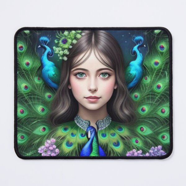 Item preview, Girl and Magical Peacock Garden designed and sold by TheDarkWardrobe.