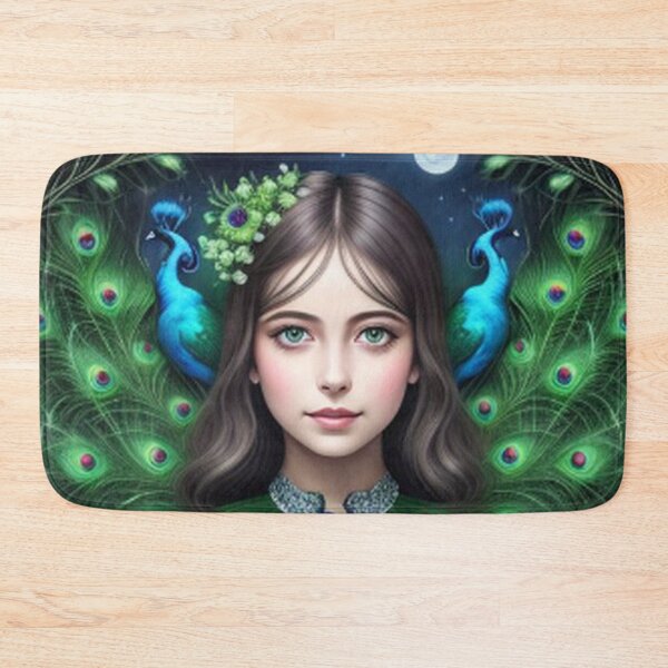Item preview, Girl and Magical Peacock Garden designed and sold by TheDarkWardrobe.
