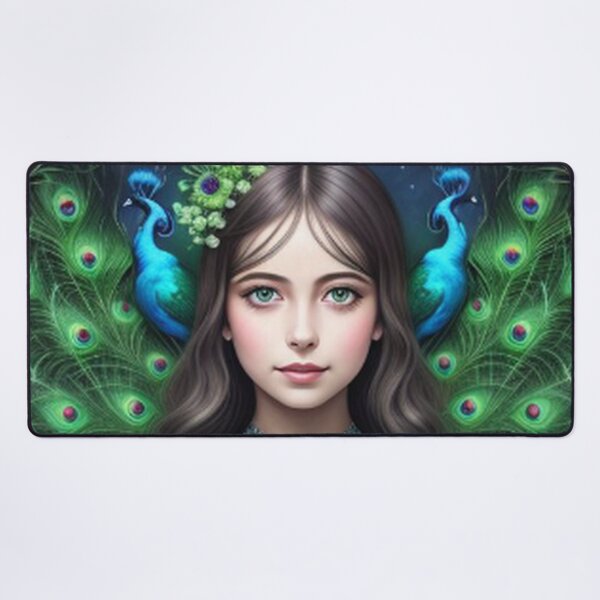 Item preview, Girl and Magical Peacock Garden designed and sold by TheDarkWardrobe.
