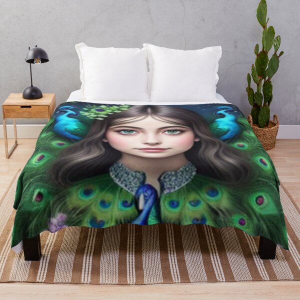 Item preview, Girl and Magical Peacock Garden designed and sold by TheDarkWardrobe.