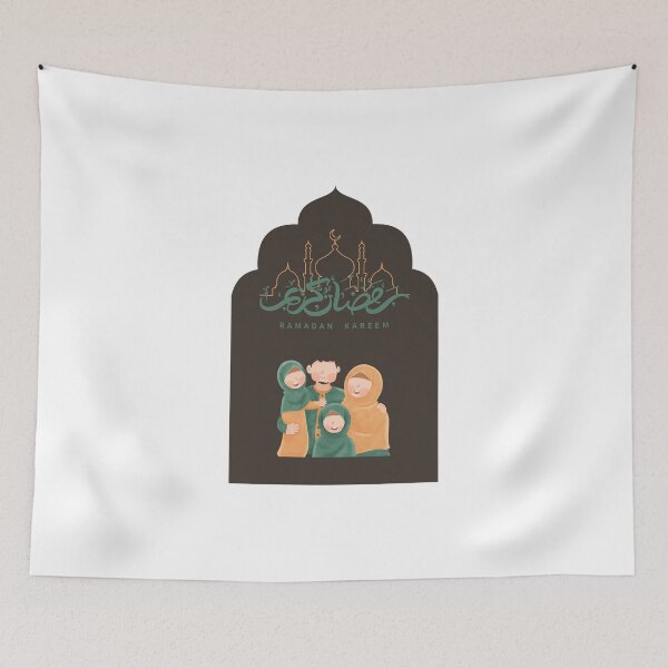 Item preview, Ramadan Karim with family "Mom, Dad and 2 daughters" designed and sold by DamiCrea82.