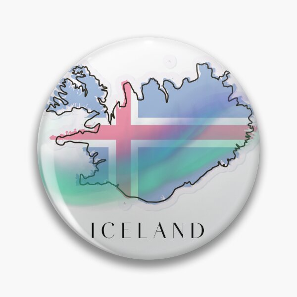 Item preview, Iceland Map & Northern Light designed and sold by AlmaBonitaStore.