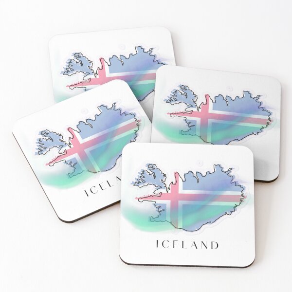 Item preview, Iceland Map & Northern Light designed and sold by AlmaBonitaStore.