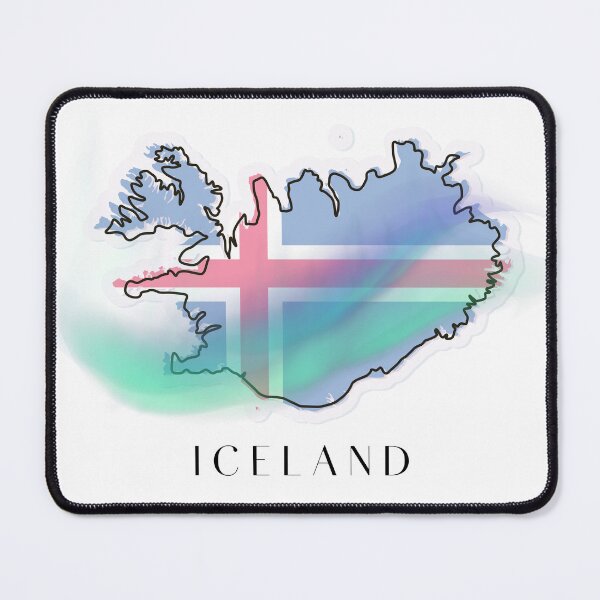 Item preview, Iceland Map & Northern Light designed and sold by AlmaBonitaStore.