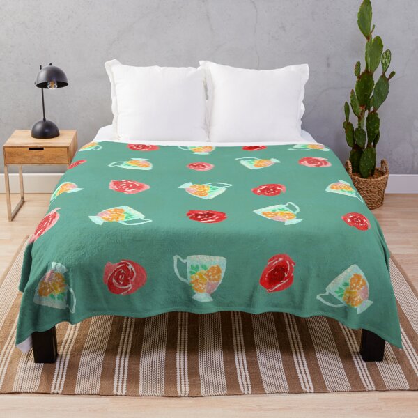 Item preview, Roses and Teacups Watercolour Pattern designed and sold by Jaana Day.