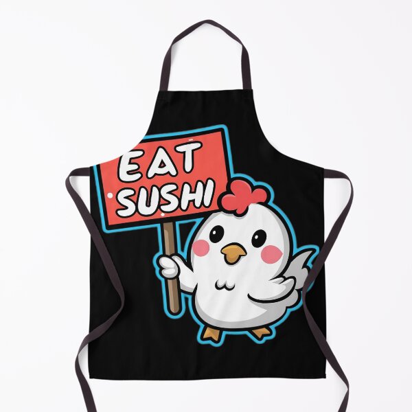 Item preview, Chicken Holding A Sign, Eat Sushi designed and sold by PlanetMarker.
