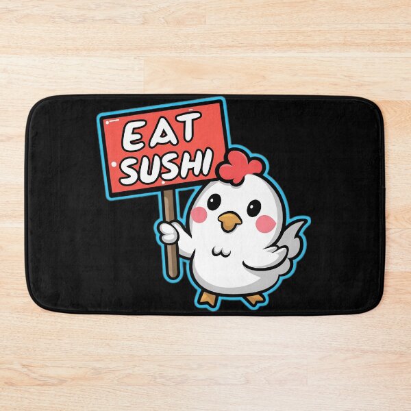 Item preview, Chicken Holding A Sign, Eat Sushi designed and sold by PlanetMarker.