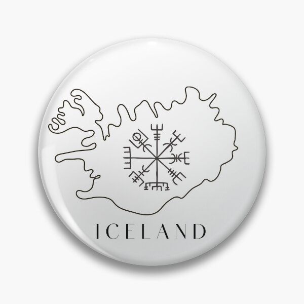 Item preview, Iceland Map & Rune (Vegvisir or Wayfinder)...The Runic Compass designed and sold by AlmaBonitaStore.