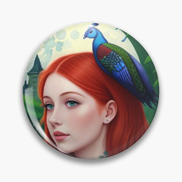 Item preview, Girl and Magical Peacock Garden designed and sold by TheDarkWardrobe.