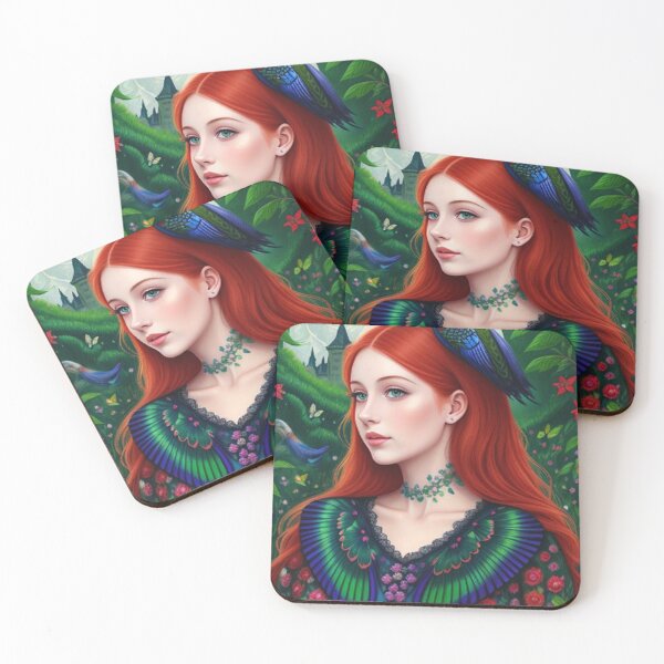 Item preview, Girl and Magical Peacock Garden designed and sold by TheDarkWardrobe.