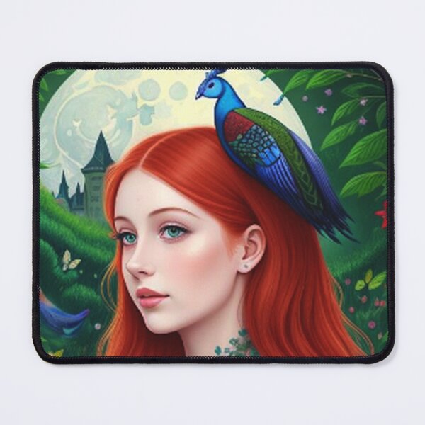 Item preview, Girl and Magical Peacock Garden designed and sold by TheDarkWardrobe.