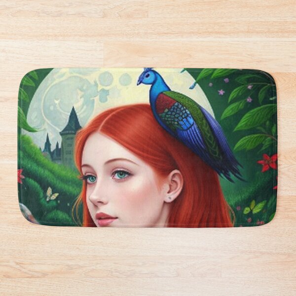 Item preview, Girl and Magical Peacock Garden designed and sold by TheDarkWardrobe.