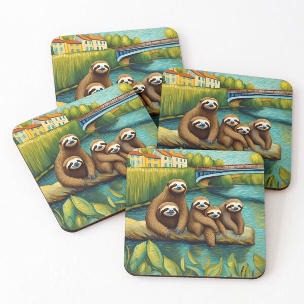 Item preview, Smily Sloths Gathered at the River Bend Zoo Pals designed and sold by sportsimpact.