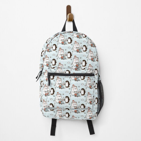 Item preview, Polar Bear and Penguin Joy in the Snow with Snow Blower designed and sold by zzz888.
