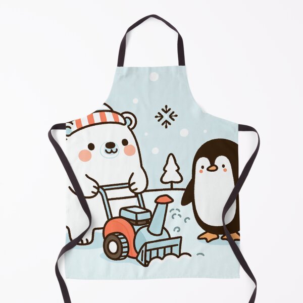 Item preview, Polar Bear and Penguin Joy in the Snow with Snow Blower designed and sold by zzz888.