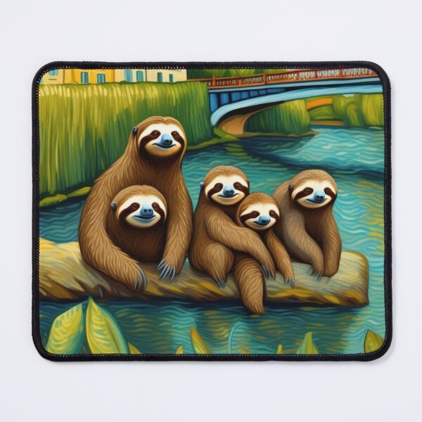 Item preview, Smily Sloths Gathered at the River Bend Zoo Pals designed and sold by sportsimpact.