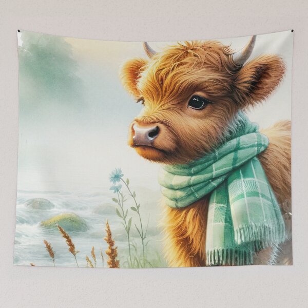 Item preview, Baby Highland Cow By The Sea designed and sold by TheAnimalZ00.