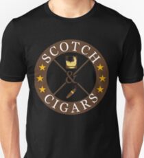 Scotch And Cigars Drinkers And Smokers Unisex T-Shirt