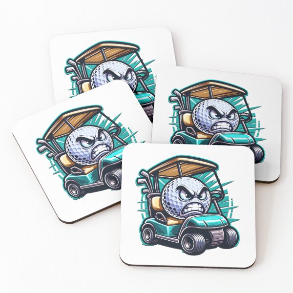 Item preview, Mad Golf Ball on a Golf Cart designed and sold by PassionforLove.