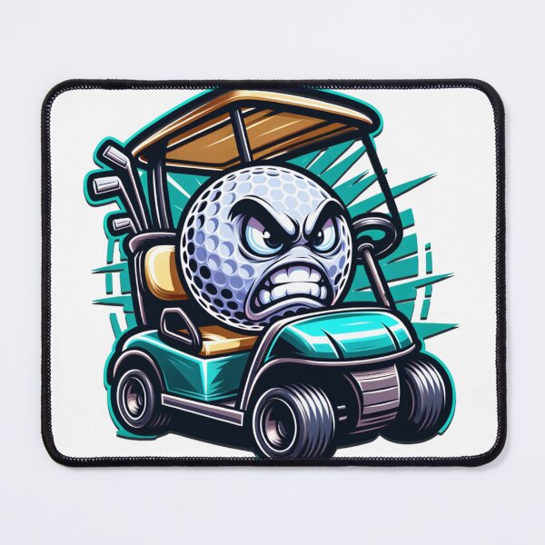 Item preview, Mad Golf Ball on a Golf Cart designed and sold by PassionforLove.