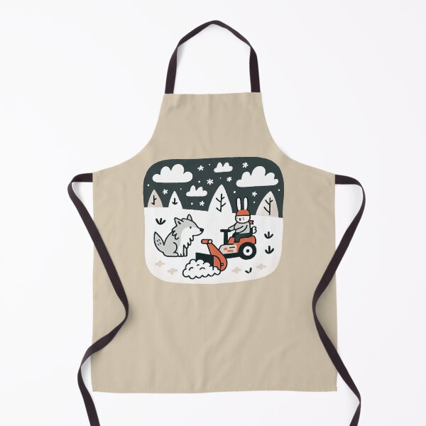 Item preview, Wolf and Rabbit Joy in the Snow with Snow Blower designed and sold by zzz888.