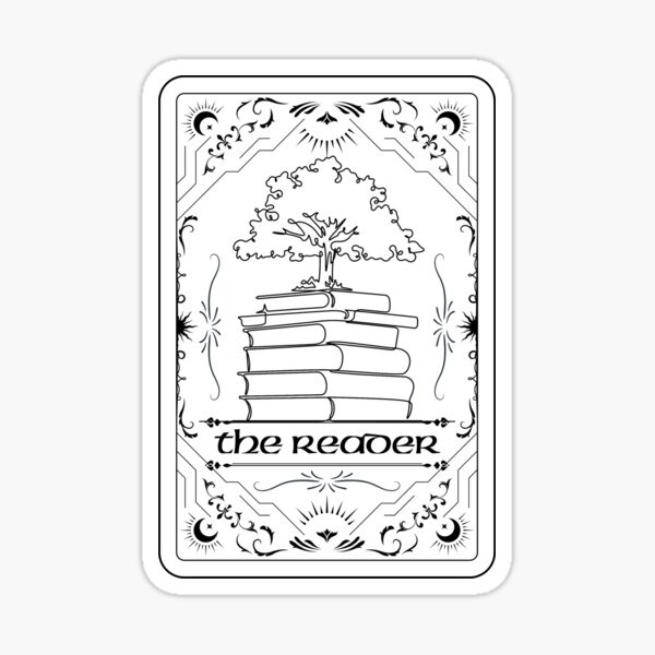 Item preview, The Reader Tarot Card in Black designed and sold by KWZCreates.