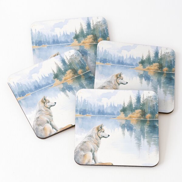 Item preview, Siberian Husky In The Forest Landscape designed and sold by TheAnimalZ00.