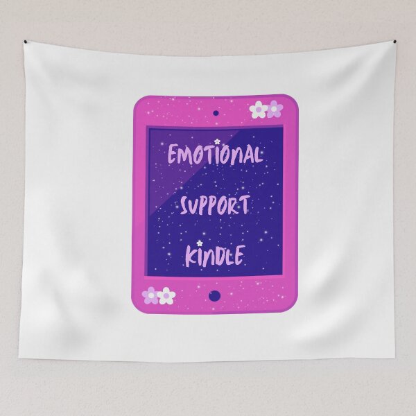 Item preview, Emotional Support Kindle Pink designed and sold by MadeByJadex.