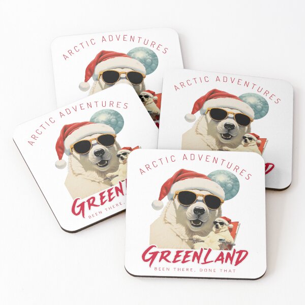 Item preview, Cool Polar Bear Wearing Sunglasses And Santa Hat Greenland designed and sold by GraTEEtude.