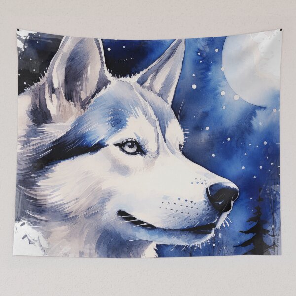 Item preview, Siberian Husky Night designed and sold by TheAnimalZ00.
