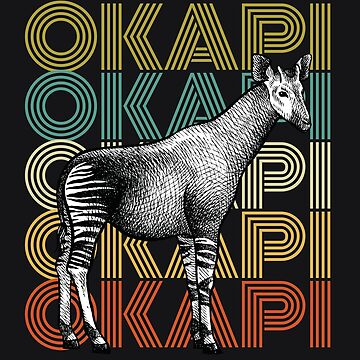 Artwork thumbnail, Vintage Okapi - Congolese Giraffe - Save the Okapi by Bangtees