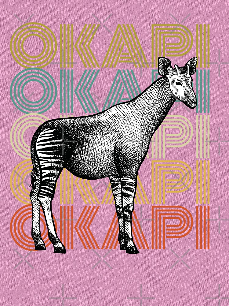Thumbnail 7 of 7, Tri-blend T-Shirt, Vintage Okapi - Congolese Giraffe - Save the Okapi designed and sold by Bangtees.