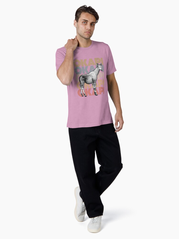 Thumbnail 4 of 7, Tri-blend T-Shirt, Vintage Okapi - Congolese Giraffe - Save the Okapi designed and sold by Bangtees.