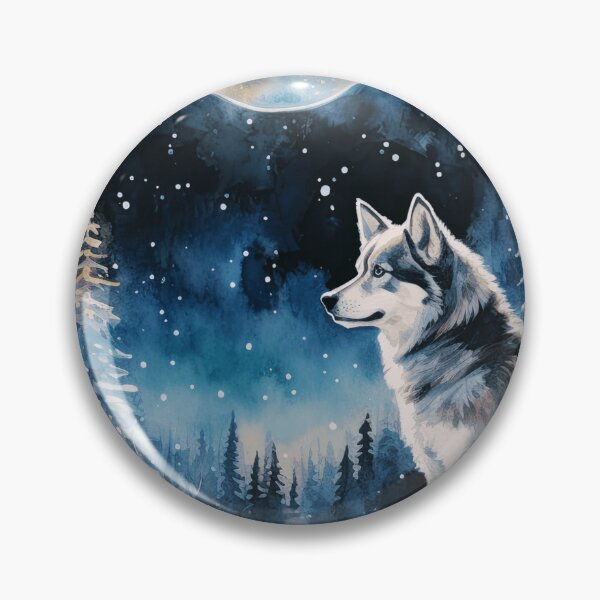 Item preview, Siberian Husky Forest Night designed and sold by TheAnimalZ00.